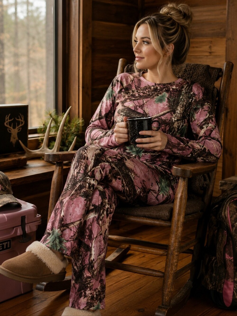 NXP Northern Explosion Pink Camo Hunting Base Layer Set Women’s XL NWOT